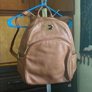Michael Kors Brown Leather Backpack